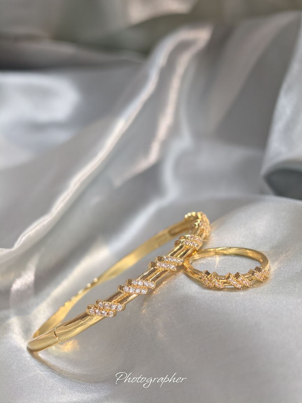 Zircon Glow Bracelet & Ring Combo