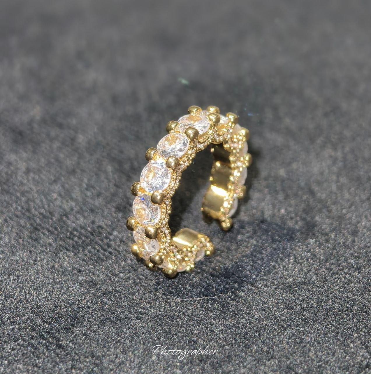 Diamond Glow 18k gold plated ring