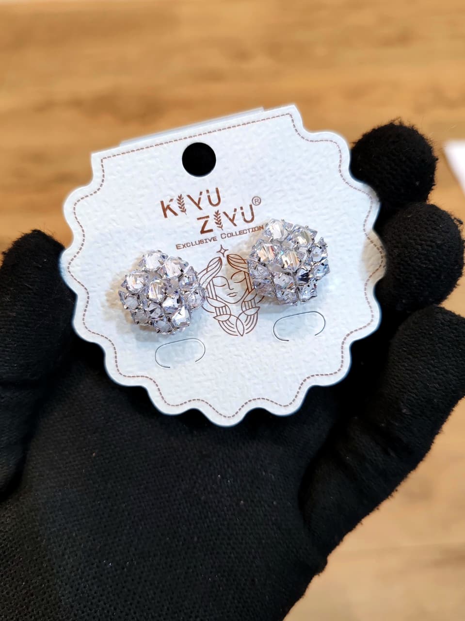 Crystal Ball Cluster Stud Earrings
