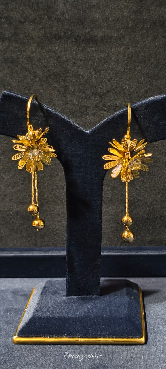 Golden Bloom Anti Tarnish Premium Earrings