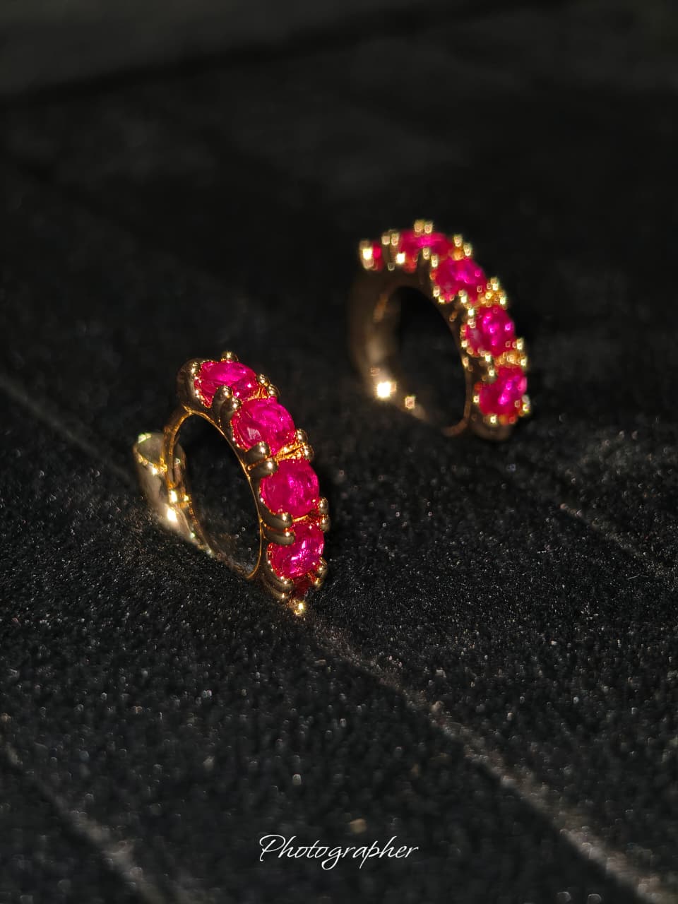 Ruby Radiance 18K Gold Plated Hoops