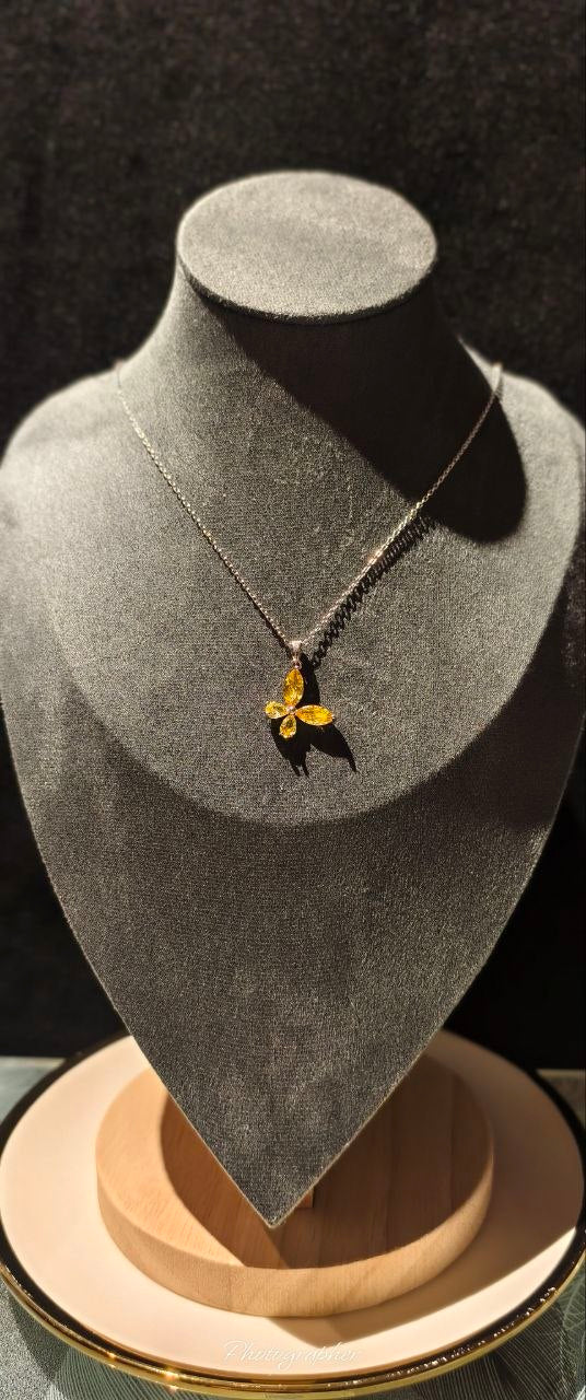 Golden Butterfly Anti Tarnish Locket Set