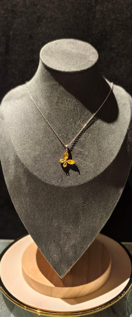 Golden Butterfly Anti Tarnish Locket Set