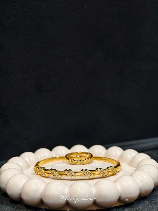 Zircon Glow Bracelet &  Ring Combo