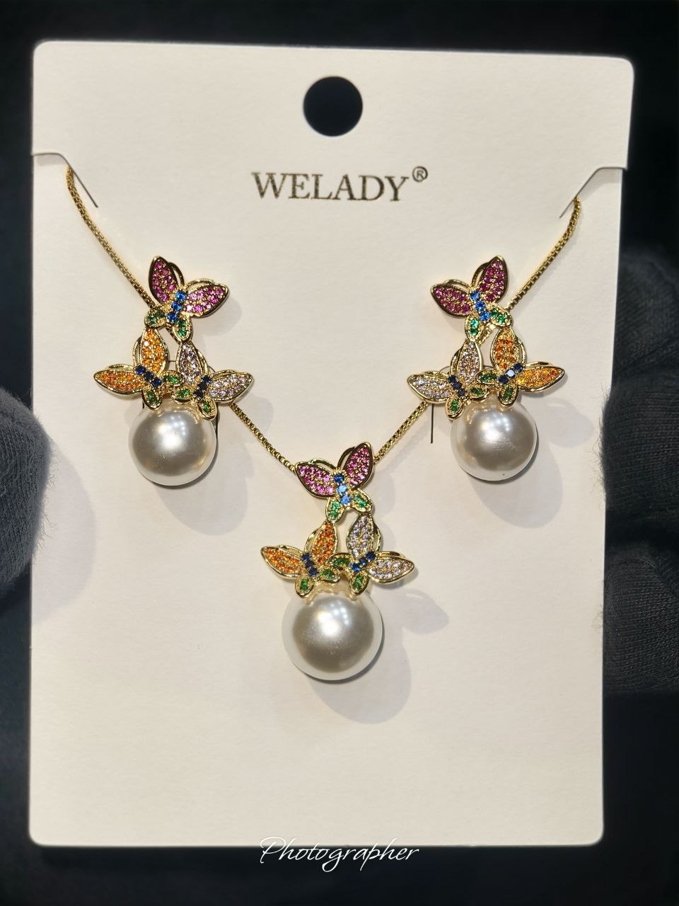 Butterfly Pearl Anti Tarnish Set
