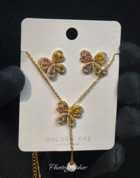Multicolour Bloom Zircon Set