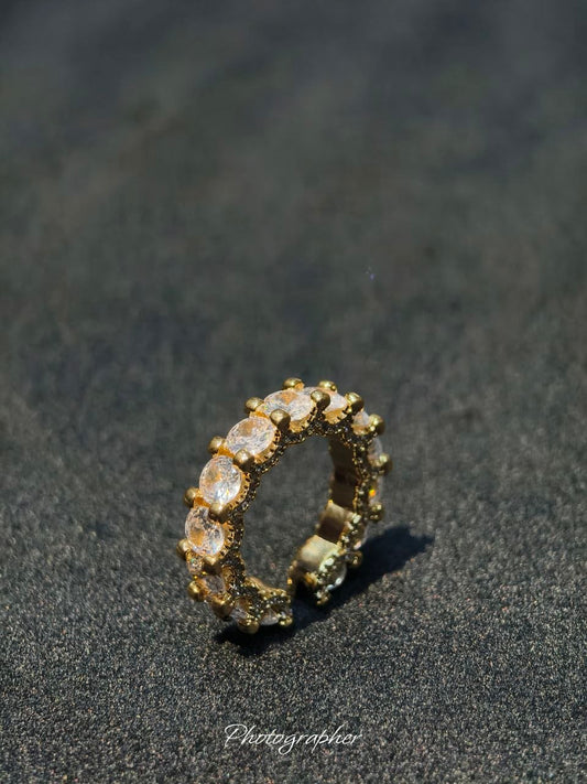 Diamond Glow 18k gold plated ring