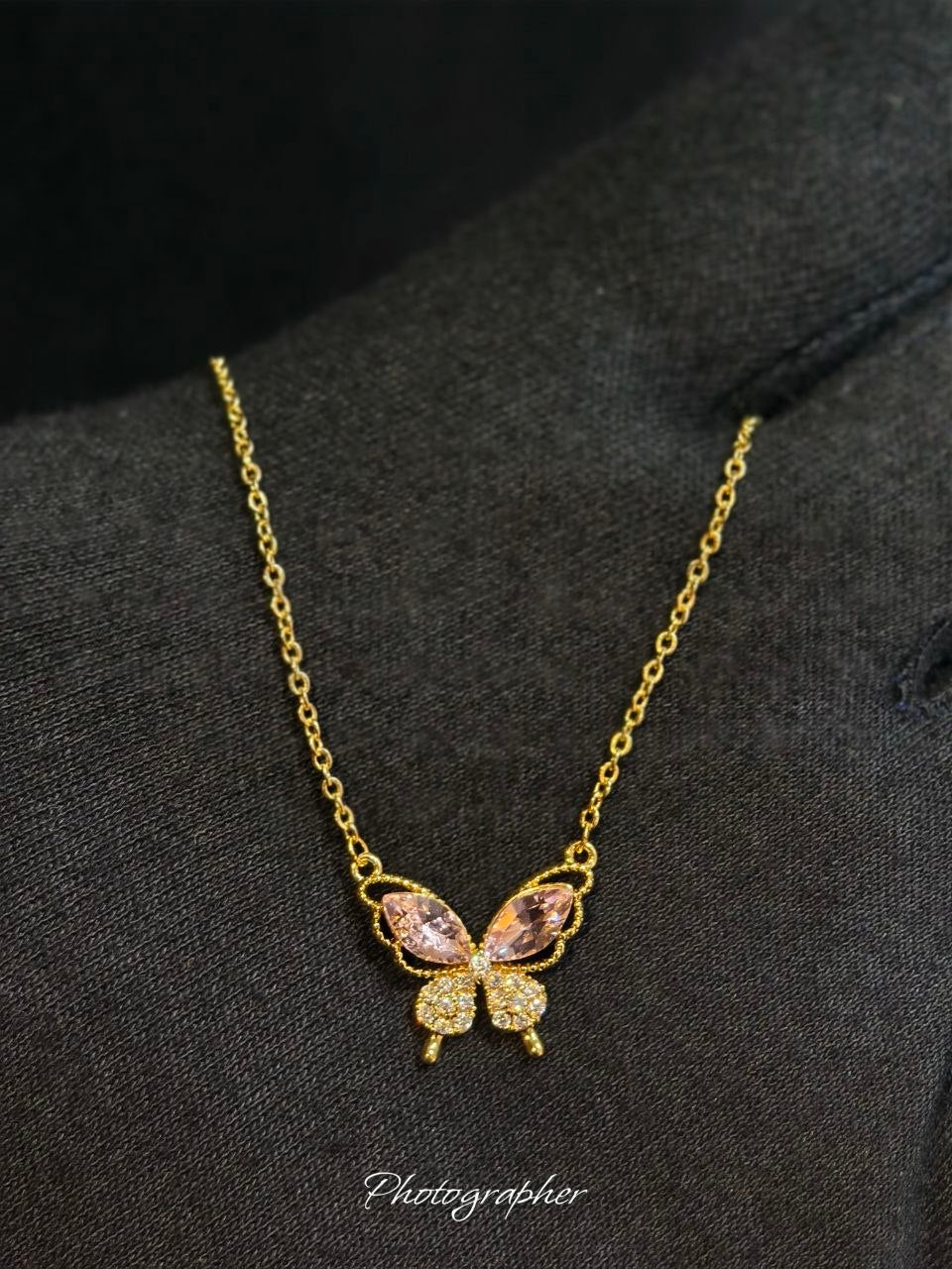 Blush Butterfly Luxe Locket Set
