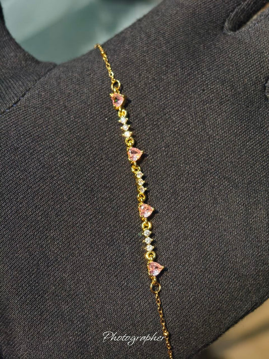 Blush Heart Charm Bracelet