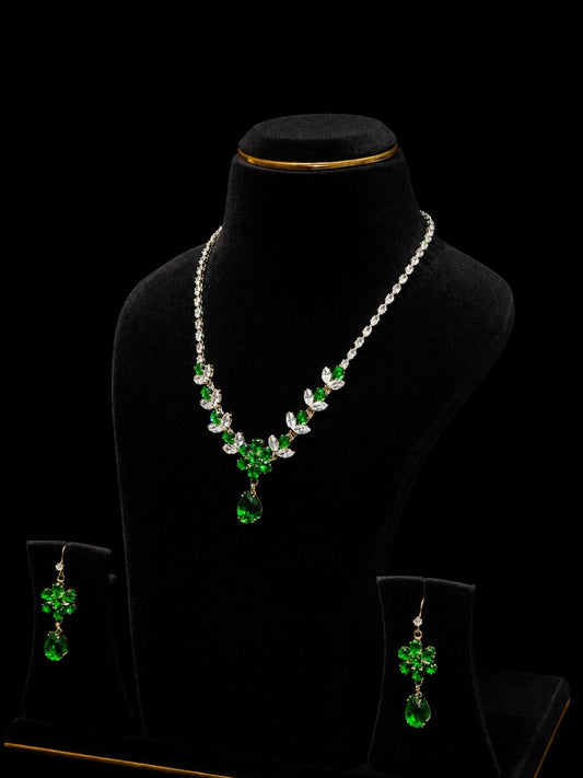 Emerald Green & White Zircon Stones