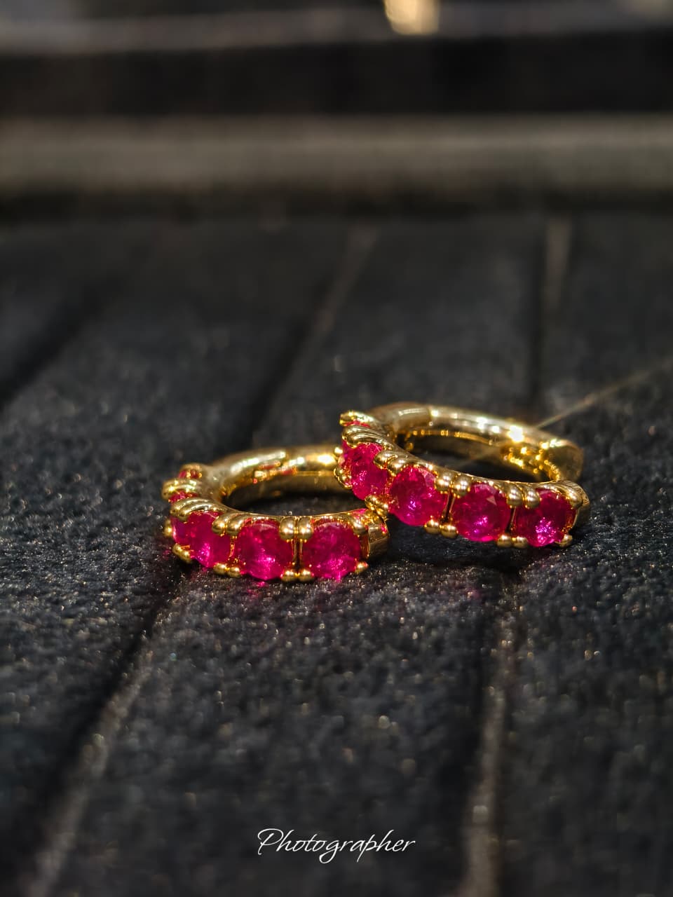 Ruby Radiance 18K Gold Plated Hoops