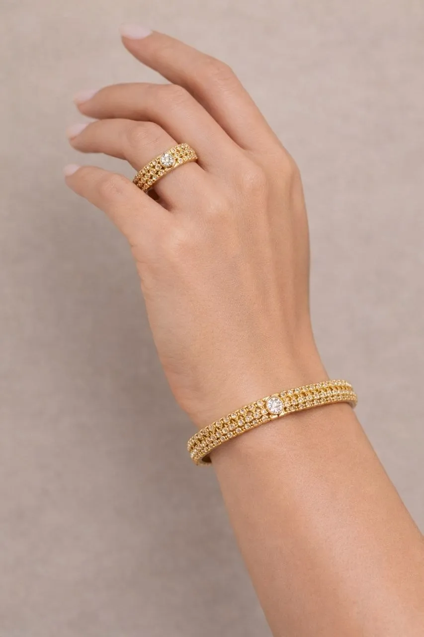 Golden Royale Bracelet & Ring Combo ✨